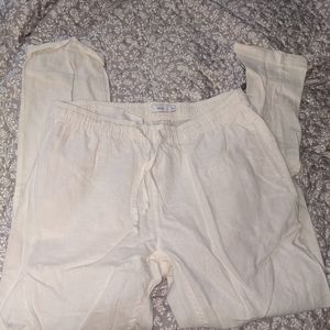 White linen pants NEW